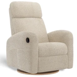 Upholstered Rocking Armchair Swivel, Glider, Recliner Hailey - Puppy Sand