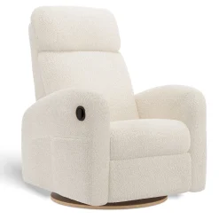 Upholstered Rocking Armchair Swivel, Glider, Recliner Hailey - Puppy Pearl