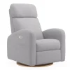 Upholstered Rocking Armchair Swivel, Glider, Recliner Hailey - Como Dove Grey Motorized Electric