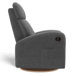 Upholstered Rocking Armchair Swivel, Glider, Recliner Hailey - Nexus Charcoal