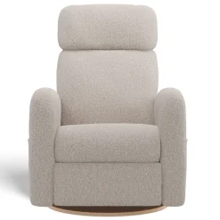 Upholstered Rocking Armchair Swivel, Glider, Recliner Hailey - Beyond Sheep Vanilla Motorized Electric