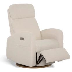Upholstered Rocking Armchair Swivel, Glider, Recliner Hailey - Henequen Motorized Electric