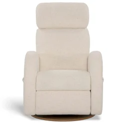Upholstered Rocking Armchair Swivel, Glider, Recliner Hailey - Henequen Motorized Electric