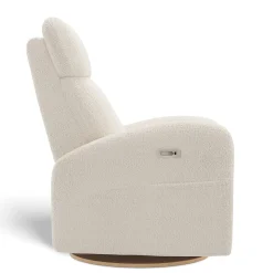 Upholstered Rocking Armchair Swivel, Glider, Recliner Hailey - Puppy Pearl Motorized Electric