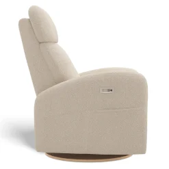 Upholstered Rocking Armchair Swivel, Glider, Recliner Hailey - Beyond Sheep Cream Motorized Electric