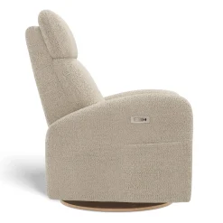 Upholstered Rocking Armchair Swivel, Glider, Recliner Hailey - Puppy Sand Motorized Electric