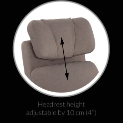 Upholstered Rocking Armchair Swivel, Glider, Recliner Hailey - Puppy Sand Motorized Electric