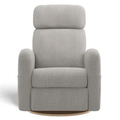 Upholstered Rocking Armchair Swivel, Glider, Recliner Hailey - Nubia Silver Motorized Electric