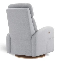 Upholstered Rocking Armchair Swivel, Glider, Recliner Hailey - Arlo Heather Silver Motorized Electric