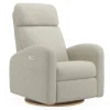 Upholstered Rocking Armchair Swivel, Glider, Recliner Hailey - Como Sand Motorized Electric