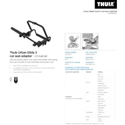 Urban Glide 3 / Urban Glide 4 Adaptor for Universal Car Seat