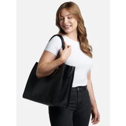 Valentina 2in1 Tote Bag - Black