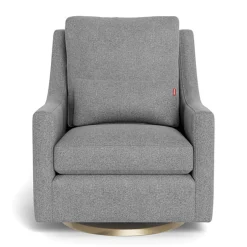 Vera Rocking and Swivel Chair - Pepper Grey / Gold