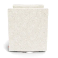 Vera Rocking and Swivel Chair - White Faux Sheepskin / Steel