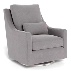 Vera Rocking and Swivel Chair - Pebble Grey / Steel