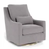 Vera Rocking and Swivel Chair - Pepper Grey / Gold