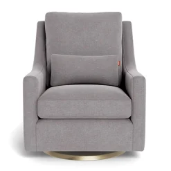 Vera Rocking and Swivel Chair - Pepper Grey / Gold