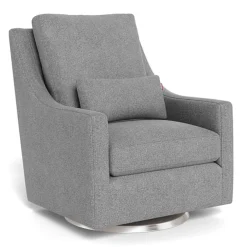 Vera Rocking and Swivel Chair - Pepper Grey / Steel