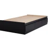 Vito Double Twin Mates Bed with 3 Drawers - Pure Black