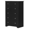 Vito 5-Drawer Chest - Pure Black