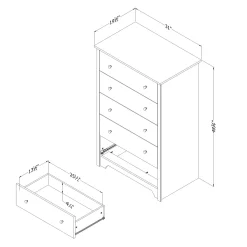 Vito 5-Drawer Chest - Pure Black
