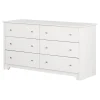 Vito 6-Drawer Double Dresser - Pure White