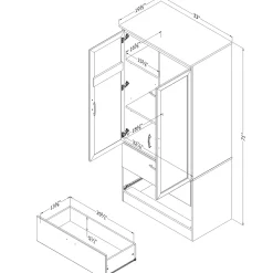 Wardrobe Armoire - Acapella Pure Black