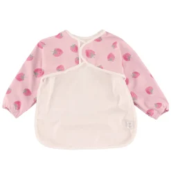 Waterproof Bib Long Sleeves - Strawberry