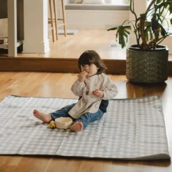 Waterproof Multi-Purpose Floor Mat - Sage Gingham