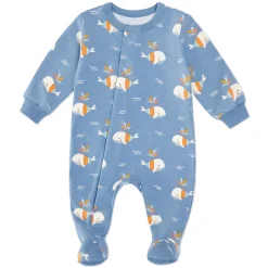 Whales Magnetic Pajamas Premature-12m