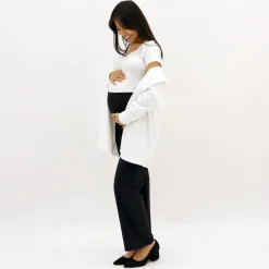 White Classic Maternity Shirt