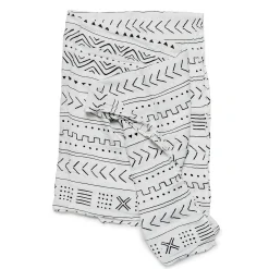 White Mudcloth Swaddle