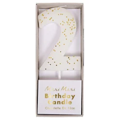 White Number 2 Candle