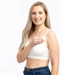White Seamless Nursing Bra