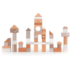 Wooden blocks 50 Pieces - Nougat