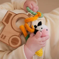 Wooden Rattle - Farm