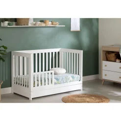 Yodi Changing Table with Drawers - Soft Elm and Pure White