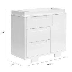 Yuzu 3-Drawer Changer Dresser - White