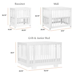Yuzu 8-in-1 Convertible Crib - White