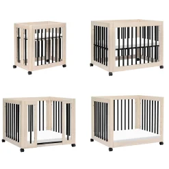 Yuzu 8-in-1 Convertible Crib - Washed Natural / Black