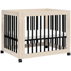Yuzu 8-in-1 Convertible Crib - Washed Natural / Black