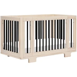 Yuzu 8-in-1 Convertible Crib - Washed Natural / Black