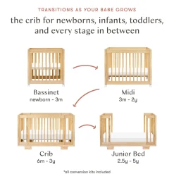 Yuzu 8-in-1 Convertible Crib - Natural