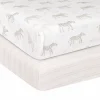 Zebras-2pk Percal Crib Sheet