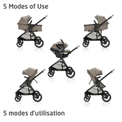 Zelia Luxe 5-in-1 Modular Travel System - Truffle